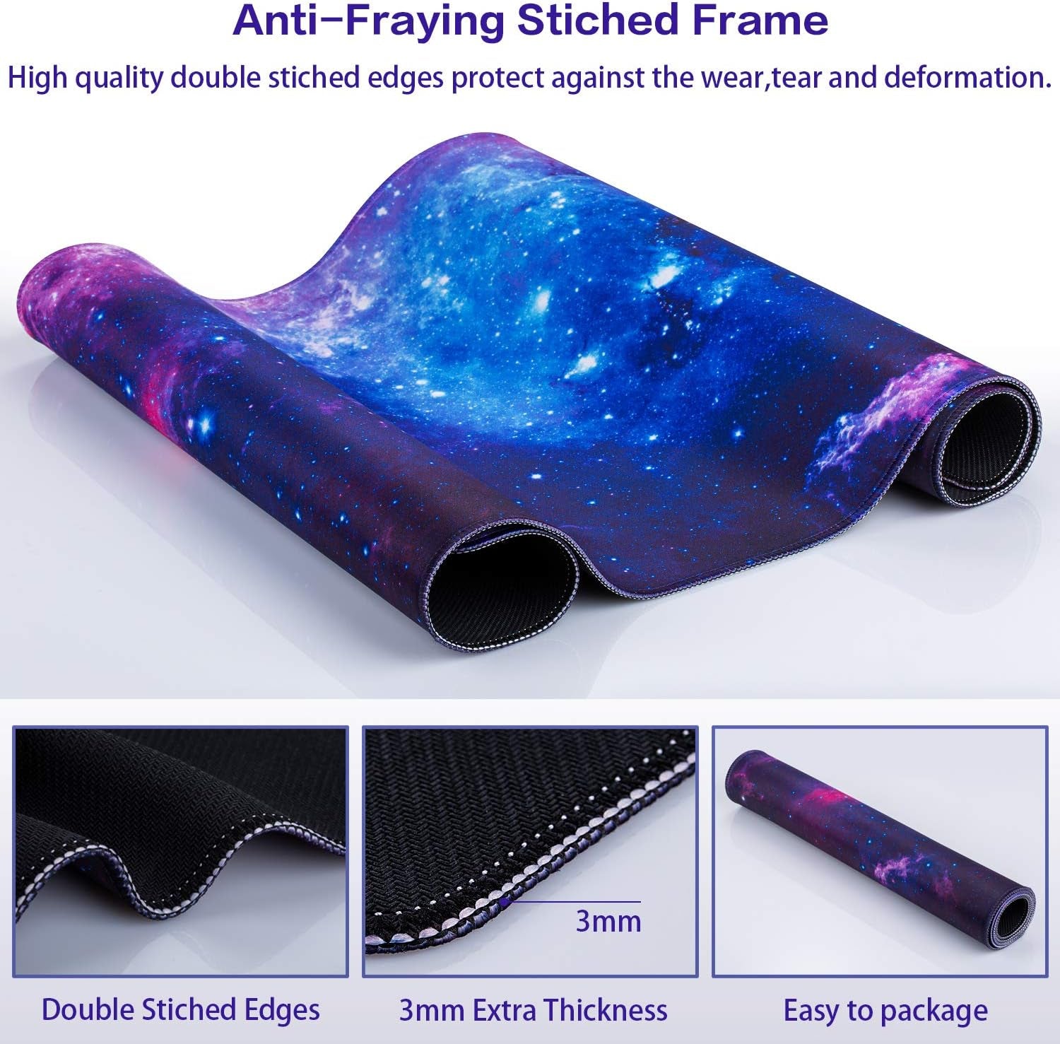 Gaming Mouse Pad, 31.5X15.7Inch Large Extended Mousepad Big Computer Desk Mat for Keyboard and Mouse Full Desk Mouse Mat with Non-Slip & Rubber Base